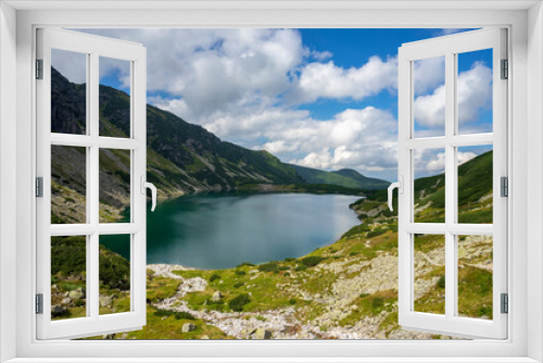 Fototapeta Naklejka Na Ścianę Okno 3D - Black Pond Gasienicowy beautiful clean lake in the Polish Tatra Mountains.