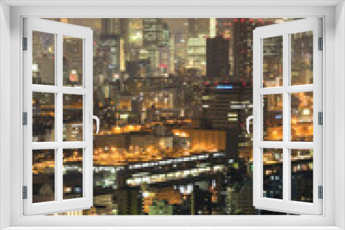 Fototapeta Naklejka Na Ścianę Okno 3D - 大阪北区周辺の夜景