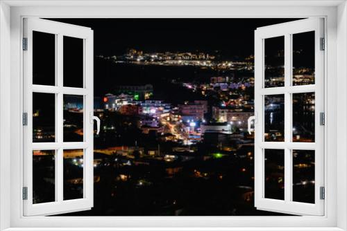 Fototapeta Naklejka Na Ścianę Okno 3D - Saint Maarten, Caribbean - January 18 2020: Caribbean island night panorama Dutch side of the island of Saint Maarten
