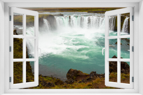 Fototapeta Naklejka Na Ścianę Okno 3D - The Godafoss Icelandic: Goðafoss  waterfall of the gods, is a famous waterfall in Iceland.