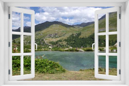 Fototapeta Naklejka Na Ścianę Okno 3D - le lac vert, Valmeinier
