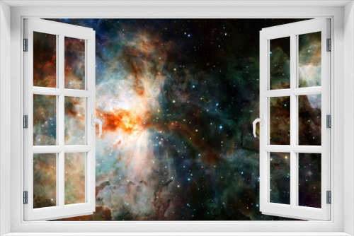 Fototapeta Naklejka Na Ścianę Okno 3D - Nebula and galaxy. Deep space. Elements of this image furnished by NASA