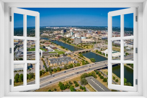 Fototapeta Naklejka Na Ścianę Okno 3D - Aerial View of the Population Center of Wichita, Kansas