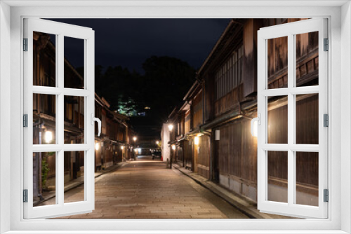 Fototapeta Naklejka Na Ścianę Okno 3D - street at night in Kanazawa Ishikawa