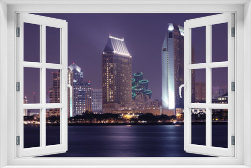 Fototapeta Naklejka Na Ścianę Okno 3D - San Diego, City Skyline