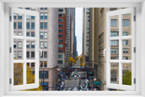 Fototapeta Naklejka Na Ścianę Okno 3D - Busy Chicago Intersection