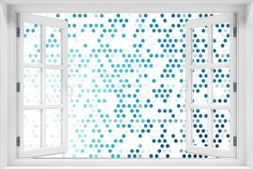 Fototapeta Naklejka Na Ścianę Okno 3D - Light BLUE vector template in hexagonal style.