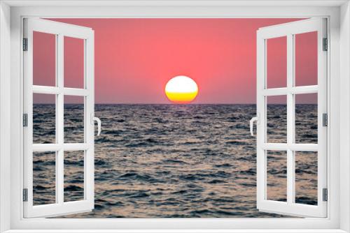 Fototapeta Naklejka Na Ścianę Okno 3D - romantic sunset at the mediterranean sea