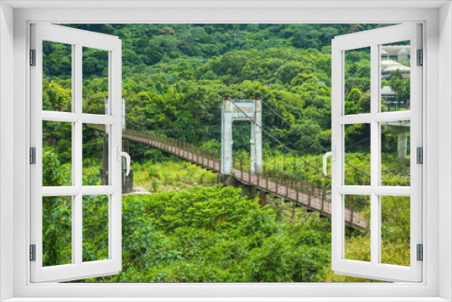 Fototapeta Naklejka Na Ścianę Okno 3D - Neiwan Suspension Bridge at hsinchu county, taiwan