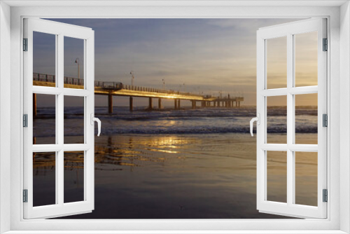 Fototapeta Naklejka Na Ścianę Okno 3D - pier at sunset