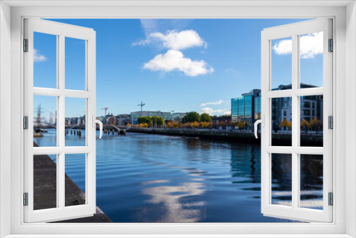Fototapeta Naklejka Na Ścianę Okno 3D - Buildings near Liffey River, Dublin