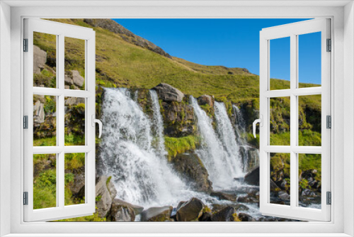 Fototapeta Naklejka Na Ścianę Okno 3D - Gluggafoss waterfall in Fljotshlid in south Iceland