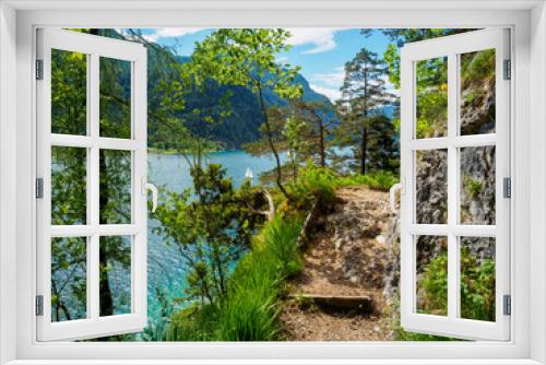 Fototapeta Naklejka Na Ścianę Okno 3D - The Gaisalmsteig on Lake Achensee in Tyrol in early summer