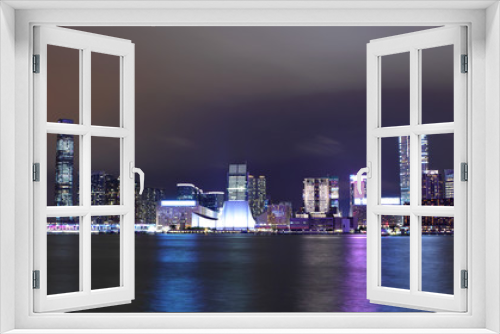 Fototapeta Naklejka Na Ścianę Okno 3D - kowloon at night