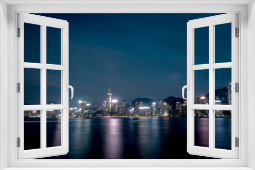 Fototapeta Naklejka Na Ścianę Okno 3D - Cityscape at Victoria Harbour in Hong Kong