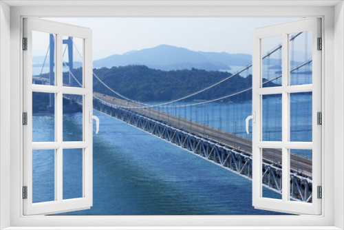 Fototapeta Naklejka Na Ścianę Okno 3D - 鷲羽山から望む瀬戸大橋
