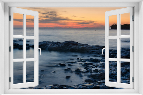 Fototapeta Naklejka Na Ścianę Okno 3D - Adriatic coast with evening mood