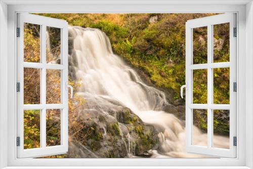 Fototapeta Naklejka Na Ścianę Okno 3D - Beautiful waterfall in deep forest .