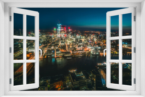 Fototapeta Naklejka Na Ścianę Okno 3D - London city area skyline, UK