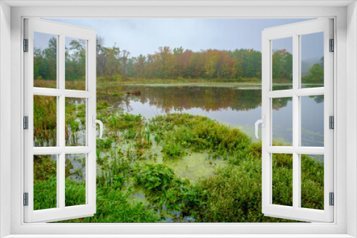 Fototapeta Naklejka Na Ścianę Okno 3D - Autumn Lake Morning