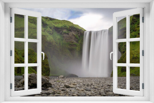 Fototapeta Naklejka Na Ścianę Okno 3D - Skogafoss Wasserfall in Island