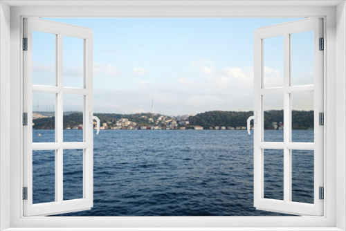 Fototapeta Naklejka Na Ścianę Okno 3D - Bosphorus Strait cruise tour, separates Europe and Asia continents One of the highlights in Istanbul- Turkey