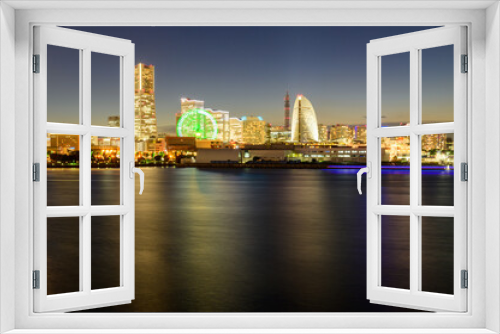 Fototapeta Naklejka Na Ścianę Okno 3D - 神奈川県　横浜市　みなとみらい　夜景