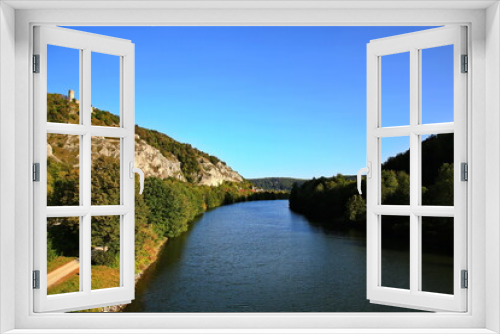 Fototapeta Naklejka Na Ścianę Okno 3D - Burg Randeck in Essing