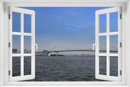 Fototapeta Naklejka Na Ścianę Okno 3D - 日の出桟橋から見た東京湾お台場風景