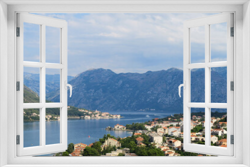 Fototapeta Naklejka Na Ścianę Okno 3D - Panoramic view of Kotor's bay and old town, Montenegro