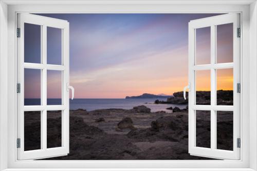 Fototapeta Naklejka Na Ścianę Okno 3D - Beautiful sunset on the coast of Cyprus