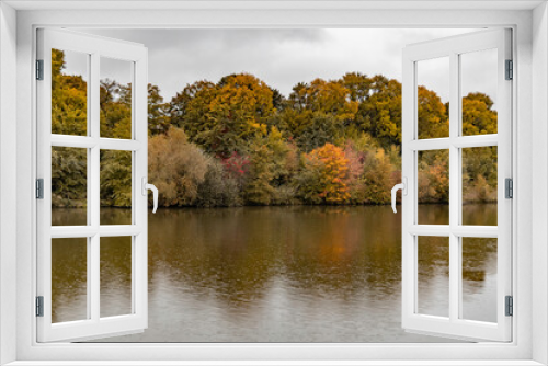 Fototapeta Naklejka Na Ścianę Okno 3D - Herbstliche Uferlandschaft