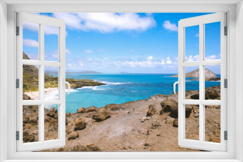 Fototapeta Naklejka Na Ścianę Okno 3D - Makapuu lookout, East Oahu coast, Hawaii
