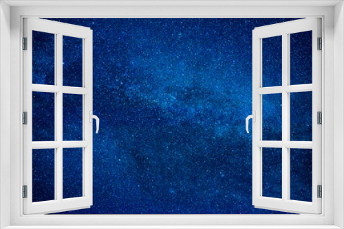Fototapeta Naklejka Na Ścianę Okno 3D - Dark blue night sky with many stars, cosmos milky way background