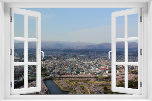 Fototapeta Naklejka Na Ścianę Okno 3D - 春の北海道の風景