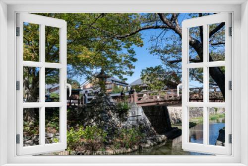 Fototapeta Naklejka Na Ścianę Okno 3D - 近江八幡　八丁堀の風景