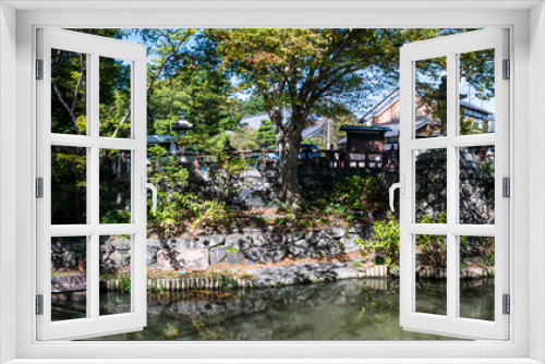 Fototapeta Naklejka Na Ścianę Okno 3D - 近江八幡　八丁堀の風景