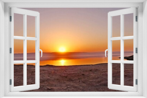 Fototapeta Naklejka Na Ścianę Okno 3D - Sunset at sea in Morocco