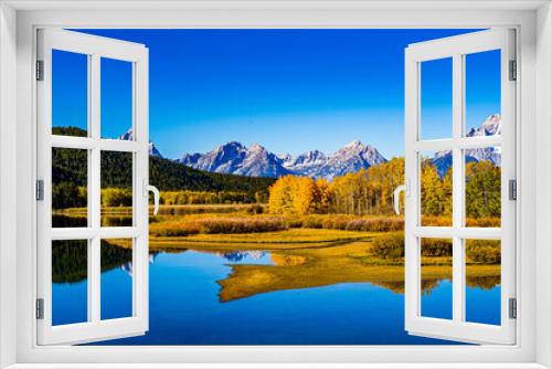 Fototapeta Naklejka Na Ścianę Okno 3D - Autumn colors in Grand Teton National Park