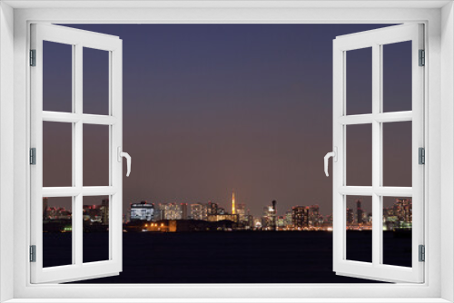 Fototapeta Naklejka Na Ścianę Okno 3D - 若洲から見た東京の夜景