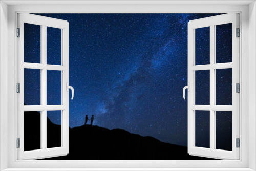 Fototapeta Naklejka Na Ścianę Okno 3D - Starry Milky Way, Oahu, Hawaii