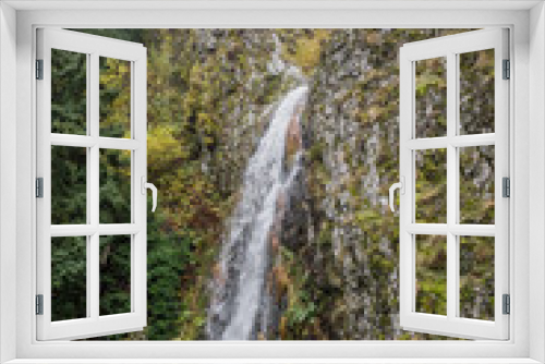 Fototapeta Naklejka Na Ścianę Okno 3D - Poço do inferno Waterfall, beautiful autumnal landscape - Serra da Estrela Natural Park, Manteigas PORTUGAL
