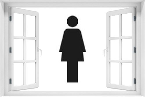 Fototapeta Naklejka Na Ścianę Okno 3D - Female silhouette icon. Lady symbol modern, simple, vector, icon for website design, mobile app, ui. Vector Illustration