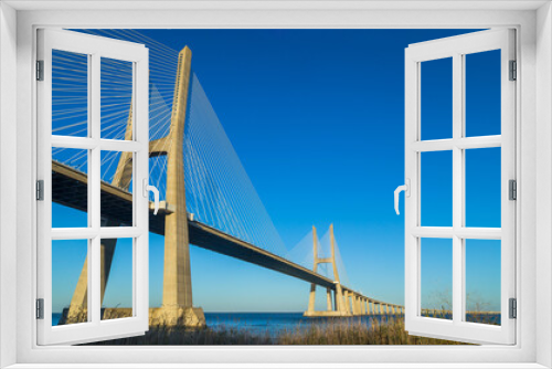 Fototapeta Naklejka Na Ścianę Okno 3D - Vasco da Gama bridge