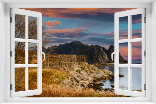 Fototapeta Naklejka Na Ścianę Okno 3D - Reine, wioska rybacka na Lofotach w Norwegii, przykładowe zdjęcia	
