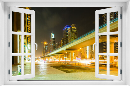 Fototapeta Naklejka Na Ścianę Okno 3D - アラブ首長国連邦　UAE　ドバイの夜景