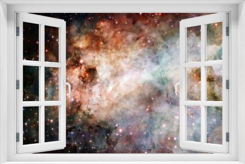 Fototapeta Naklejka Na Ścianę Okno 3D - Nebula and stars in deep space. Elements of this image furnished by NASA