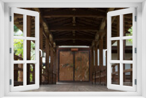Fototapeta Naklejka Na Ścianę Okno 3D - 大覚寺の回廊