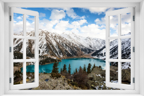 Fototapeta Naklejka Na Ścianę Okno 3D - Lake in the mountains. Big Almaty Lake