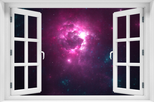 Fototapeta Naklejka Na Ścianę Okno 3D - 3d effect - abstract space scene 